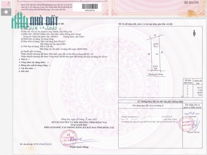 Bán gấp Đất ở Lộc An,Long Thành chỉ 1,7 tỷ công chứng ngay