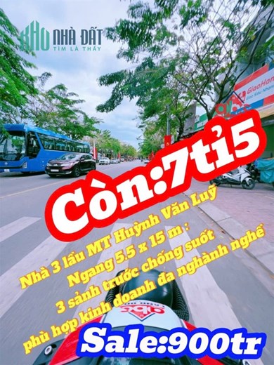 Ngộp! Nhà 2 lầu Mặt Tiền Huỳnh Văn Luỹ P.Quang Vinh chỉ 7,5 tỷ