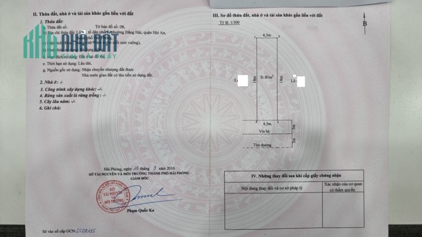 BÁN NHÀ 81M2 3,5 TẦNG TRUNG TÂM QUẬN HẢI AN