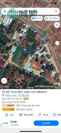 Cần Bán Lô Đất Vị Trí Đẹp Tại Hòa Long, Tp.tỉnh Bà Rịa.
