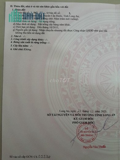 %% CHÍNH CHỦ CẦN BÁN ĐẤT TẶNG NHÀ CẤP 4 Ở XÃ PHƯỚC TUY -  HUYỆN CẦN ĐƯỚC  - LONG AN.