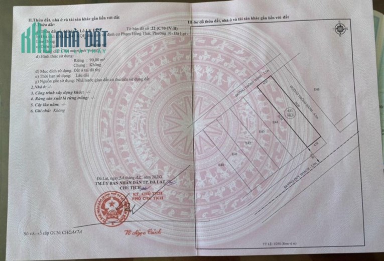 Bán đất 3 mặt tiền KQH Phạm Hồng Thái Đà Lạt