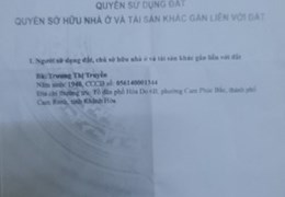 CẦN BÁN LÔ ĐẤT ĐẸP TẠI CAM RANH, KHÁNH HÒA