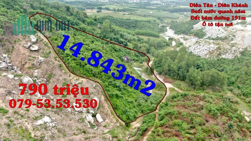 Bán 1.5 ha Diên Khánh Nha Trang, Giá 790 triệu đường ô tô