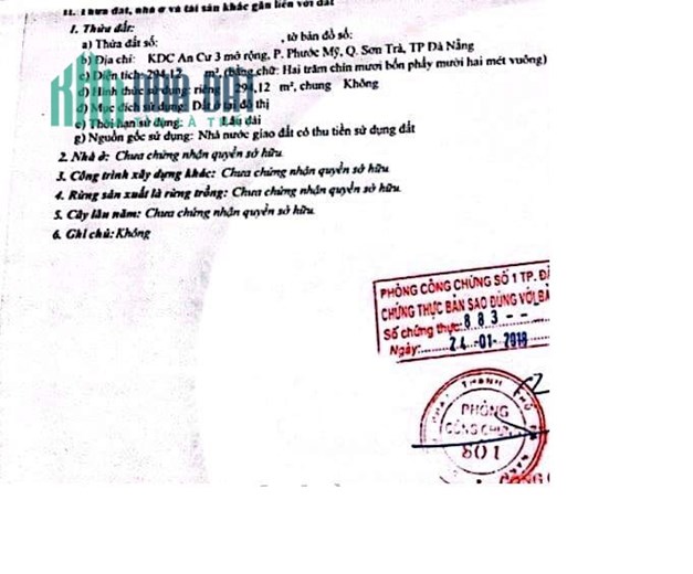 Bán lô đất lô góc 2 MT đường Đông Kinh Nghĩa Thục, Sơn Trà, Đà Nẵng