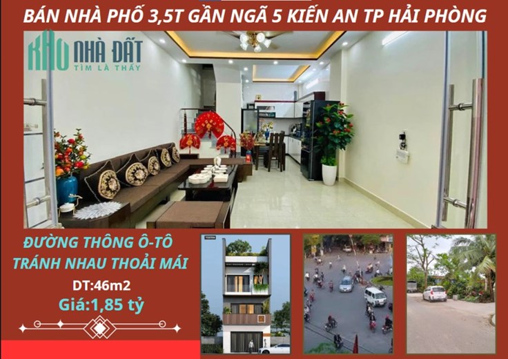 Chính chủ bán nhà 3,5 tầng giá 1,85 tỷ gần Ngã 5 Kiến An