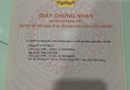 Cần Bán Đất Đẹp Tại Thôn 10B, Xã Lộc Thành, Huyện Bảo Lâm, Lâm Đồng
