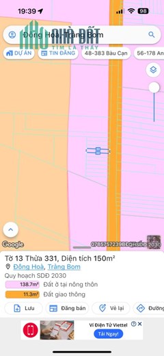 Bán 2 đất Trảng Bom full thổ, sổ sẵn. Liền kề sân bay, cao tốc. 2,7 tỷ/lô 184m2.