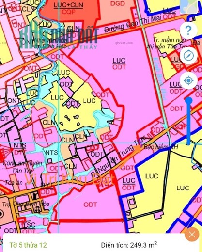 Bán đất và nhà mặt tiền trung tâm thị trấn Tân Trụ giá 6 tỷ