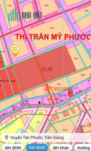 1hecta mặt tiền đường đông kênh 17,thị trấn Mỹ Phước,Tân Phước,Tiền Giang
