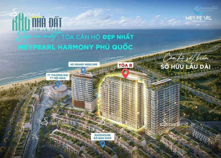 Căn hộ sổ hồng, sở hữu lâu dài, sát biển-Meypearl Harmony Phú Quốc