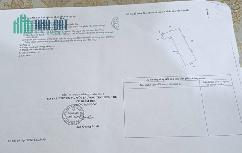 Cần Bán Nhà đường Vĩnh Phú, Khu Vực Ba Tri, Bến Tre - Giá Cực Tốt