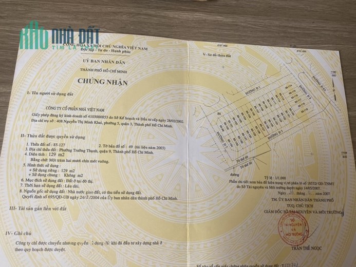 Cần bán đất khu Tam Đa BCR Quận 9(cũ), Hồ Chí Minh, Giá cực tốt