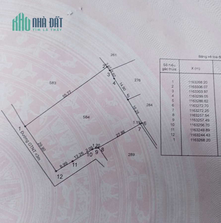 Bán gấp lô đất lúa vị trí trung tâm hạ giá 1,35 tỷ