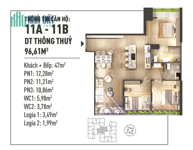 The Fibonan Ecopark chỉ từ 4 tỷ có ngay căn hộ 3PN/97m2 HTLS 0%/24 tháng, TTS Ck 9%+45tr