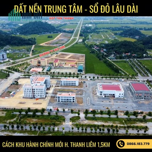 Mở bán đợt 1 dự án Khu đô thị Tân Thanh Elite CIty Thanh Liêm- Hà Nam, gần trung tâm hành chính mới