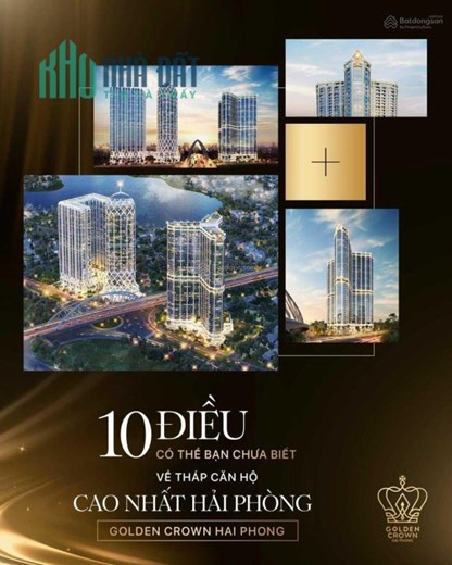Tổ Hợp căn hộp Vàng Đế Vương-Golden Crown Hải Phòng dự án Doji 2 chính thức nhận booking ưu tiên