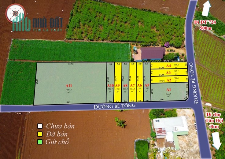ĐẤT ĐỨC TRỌNG, ĐƯỜNG XÁ THUẬN TIỆN, GIÁ 550 TRIỆU