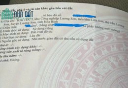 Chính chủ bán đất tái định cư tại tiểu khu Liên Sơn, huyện Lương Sơn, Hòa Bình