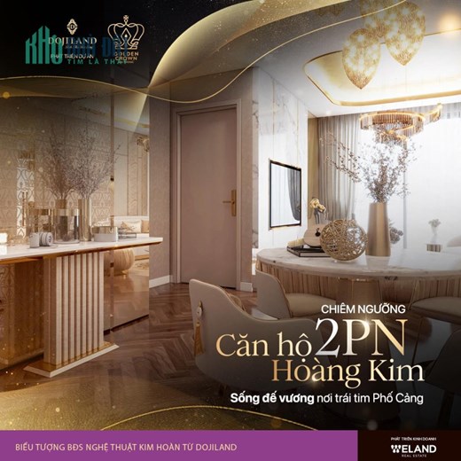 Sống trong tác phẩm nghệ thuật - Khám phá căn hộ 2PN tại Golden Crown Hải Phòng