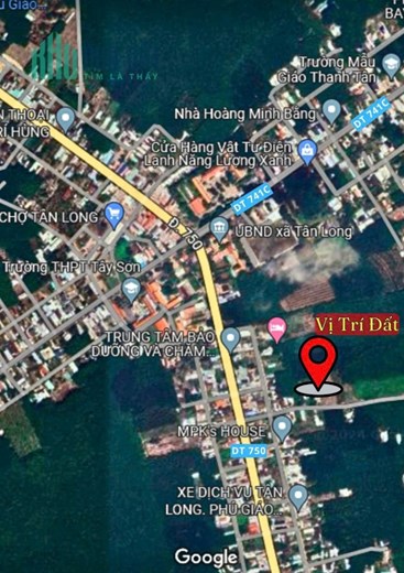 Đất mặt tiền nhựa ngay trung tâm chợ Tân Long, Phú Giáo