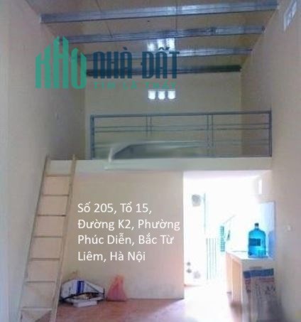 Cho thuê nhà ở 120m2 tại số 205 Tổ 15, đường K2, Phú diễn, Hà Nội
