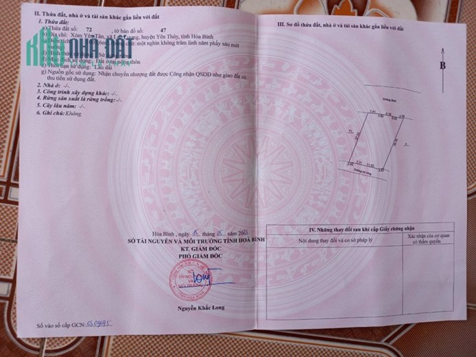 EM CÓ LÔ ĐÁT THỔ CƯ GỒM CÓ CẢ XƯỞNG  DT  1005,6m2 (3TY500TR) X.lạc lương,H.yên thủy,T.hòa bình