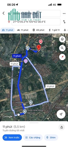 Bán đất thôn Mỹ Lộc, Thanh Lâm, Mê Linh, HN. Full thổ cư, oto đỗ, 107m, giá 2,68 tỷ.