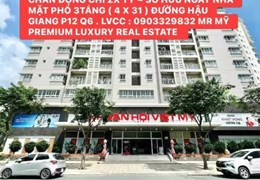 CHẤN ĐỘNG CHỈ 2X TỶ CÓ NHÀ MẶT PHỐ 3TẦNG ( 4 x 31 ) ĐƯỜNG HẬU GIANG P12 Q6