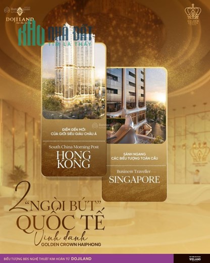 Bán căn hộ 2PN 2WC giá cực chất tại Golden Crown Hải Phòng chỉ từ 3,7 tỷ (TTS 95%) - DT 62,5 m2