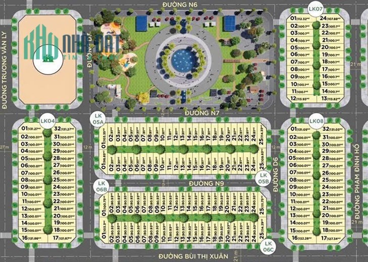 Nhà phố 4 tầng mặt đường Bùi Thị Xuân 21m -  Phan Rang.