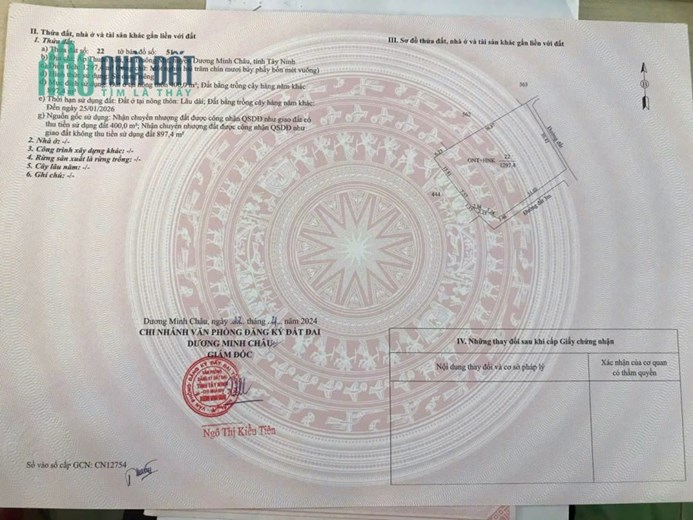 Siêu Phẩm Lô Đất 1297m2 Xã Truông Mít , Dương Minh Châu , Thổ Cư Pháp Lý Đầy Đủ , Giá Tốt