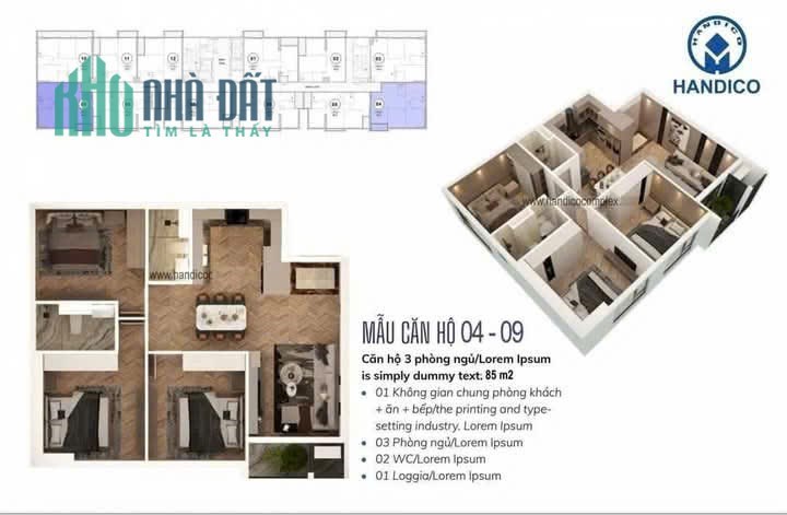 bán chung cư lê văn lương HANDICO GIÁ 6TY dt 70m2 .2PN,2WC ,0832865116