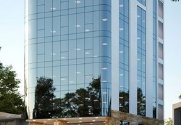Cho Thuê Tòa Văn Phòng 9 Tầng MP Hoàng Ngân. DT 210m2.MT 12.15m.Vị Trí Lô Góc. Giá 400tr/th