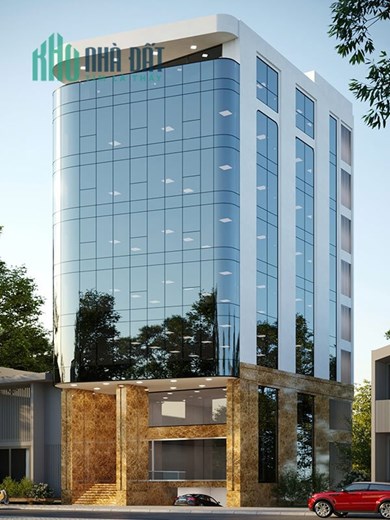 Cho Thuê Tòa Văn Phòng 9 Tầng MP Hoàng Ngân. DT 210m2.MT 12.15m.Vị Trí Lô Góc. Giá 400tr/th