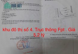 Đất đô Thị Số 4, Đường 22,5m ,sông Cổ Cò,Trục thông FPT ,240m /5.2 tỷ