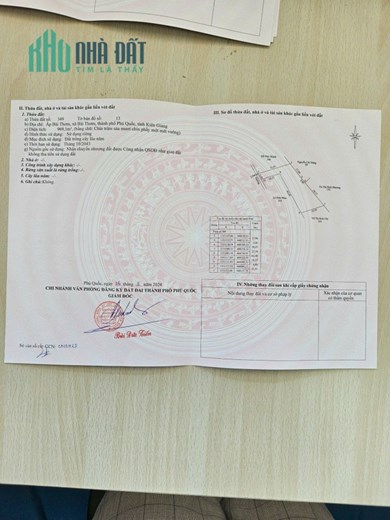 bán lô đất 10tr/m2 bãi thơm phú quốc DT 838M2 Mặt đường DT973 
0832865116