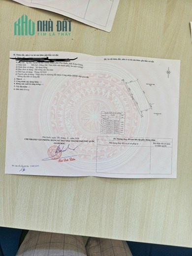 bán lô đất 4tr/m2 bãi thơm phú quốc DT 1000m2 mặt đường DT 973 083 2865 116