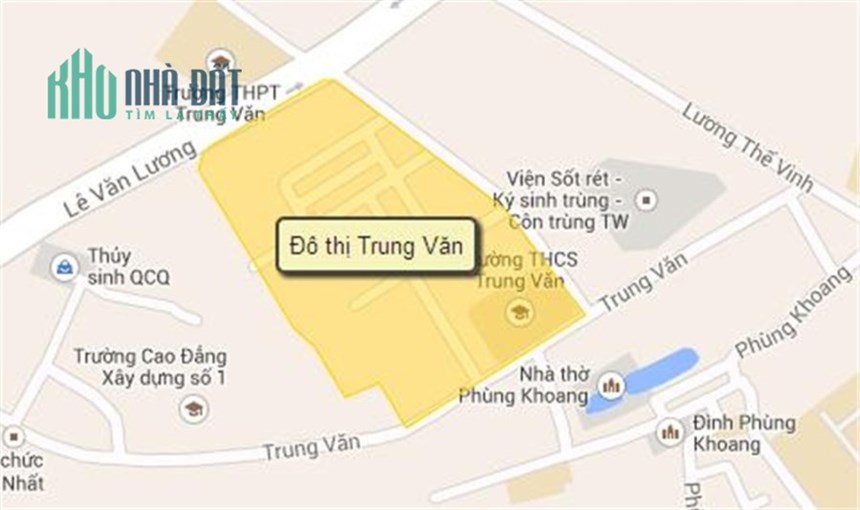 chuyển nhượng đất DT 105m2,MT 9m vỉa hè đường 20m khu đô thị Trung Văn đường Tố Hữu -Lê Văn Lương