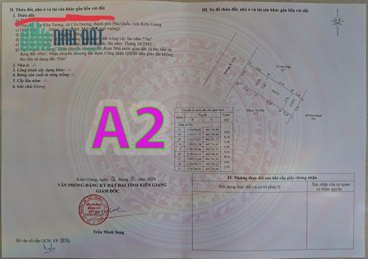 BÁN LÔ ĐẤT KHU TƯỢNG CỬA DƯƠNG PHÚ QUỐC THỔ CƯ 2TY400TR DT200m2 0832865116