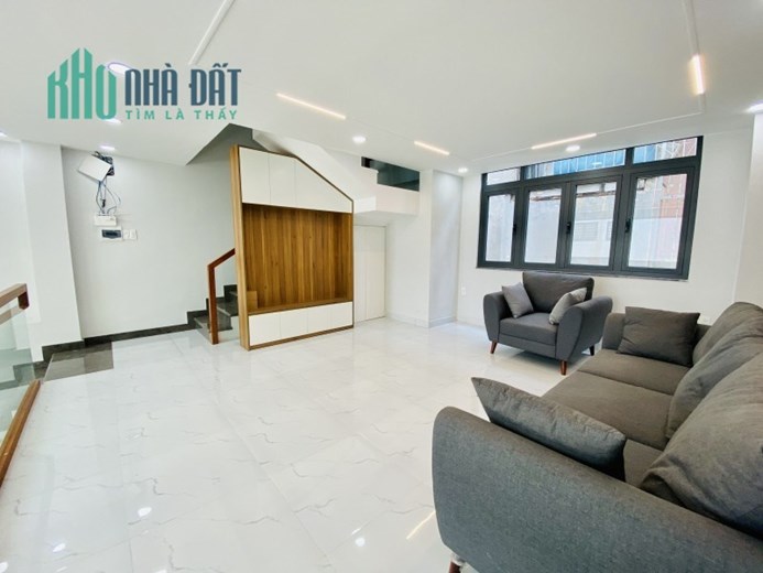 BÁN NHÀ XÂY MỚI 100%, XÂY ĐỂ Ở FULL NỘI THẤT, HXH- KHU PHÂN LÔ BỜ KÈ THAM LƯƠNG, 5 TẦNG, 5 P.NGỦ,
