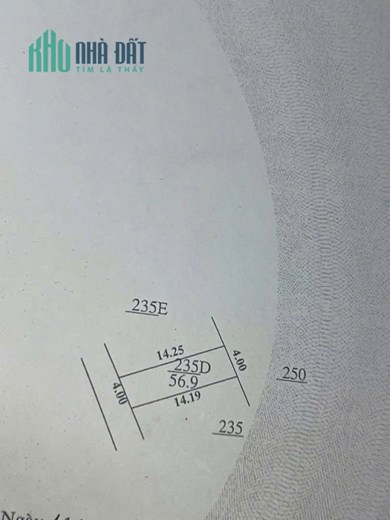 Bán đất Vân Côn, tặng thêm căn nhà cũ, cách 10m đường 2 ô tô tránh,dt 56m