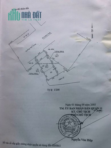 BÁN NHÀ 2 MẶT TIỀN ĐỘI CUNG – Q.11 – GẦN CHỢ CHIM XANH – GIÁ CHỈ 7,9 TỶ