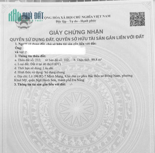 392m2/ 34 tỷ.đất 2 MT Thuỷ  Sơn 2 và Thủy Sơn 3,khu Bãi Tắm Sơn Thủy