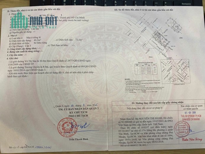 BÁN NHÀ PHỐ VÕ THỊ SÁU TRUNG TÂM QUẬN 3 – GÓC VÕ THỊ SÁU & TRƯƠNG QUYỀN