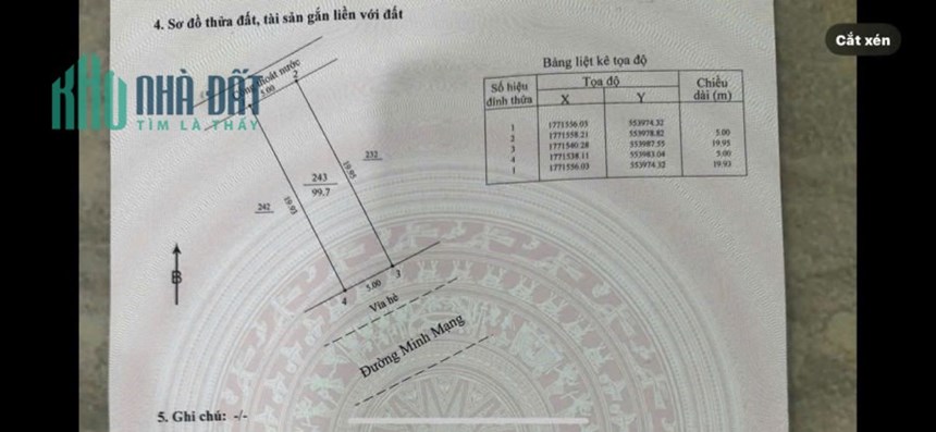2 lô liền,200m2/26,8 tỷ, Đất đường  Minh Mạng, Khuê Mỹ, NHSơn, Đ Nẵng, Sát Biển.