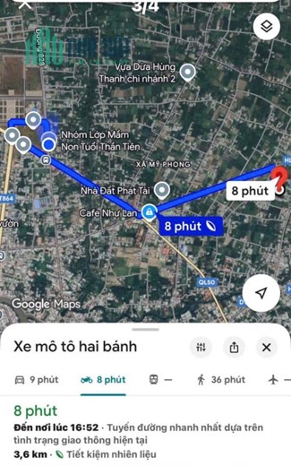 15x18,5m đất khu phố Mỹ Lợi, phường Mỹ Phong,Đồng Tháp.