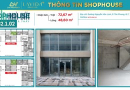 Cho thuê Shophouse Lavida Plus Quận 7 – Không gian lý tưởng cho spa, salon, nhà trẻ
