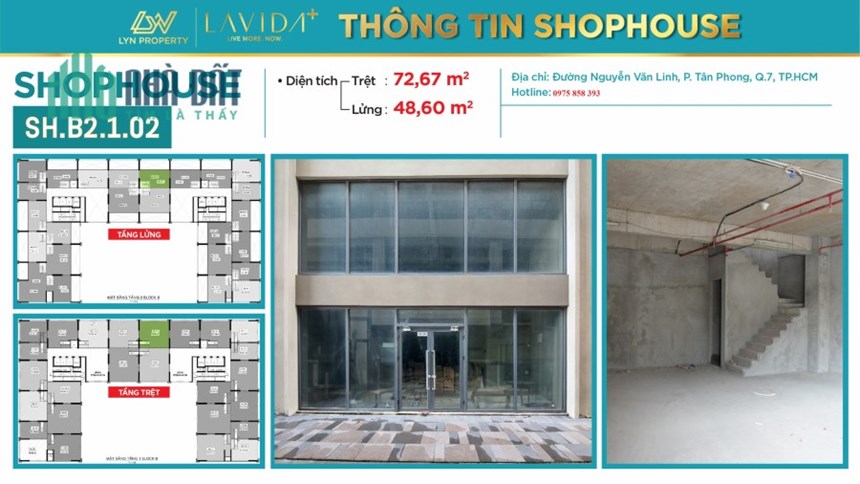 Cho thuê Shophouse Lavida Plus Quận 7 – Không gian lý tưởng cho spa, salon, nhà trẻ