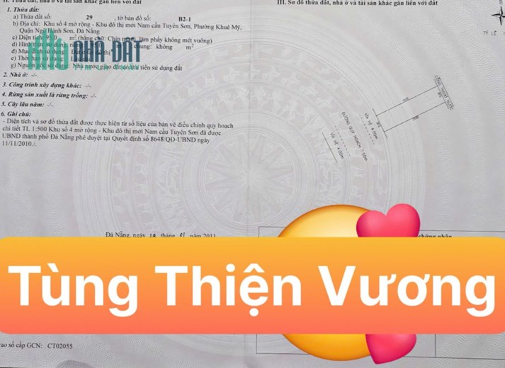 95m2 8.15 TỶ Tùng Thiện Vương (H.ĐBắc) sát cầu Tiên Sơn, Khu Nam Việt Á, Đà Nẵng